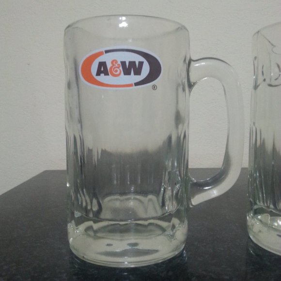 Vintage A&W  A & W Mugs, set of 2 Glass - Picture 3 of 6